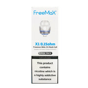 Genuine FreeMax Fireluke 3 Tank with 904L X Mesh Coils (X1) – TPD Compliant vape tank for superior flavor and cloud production.